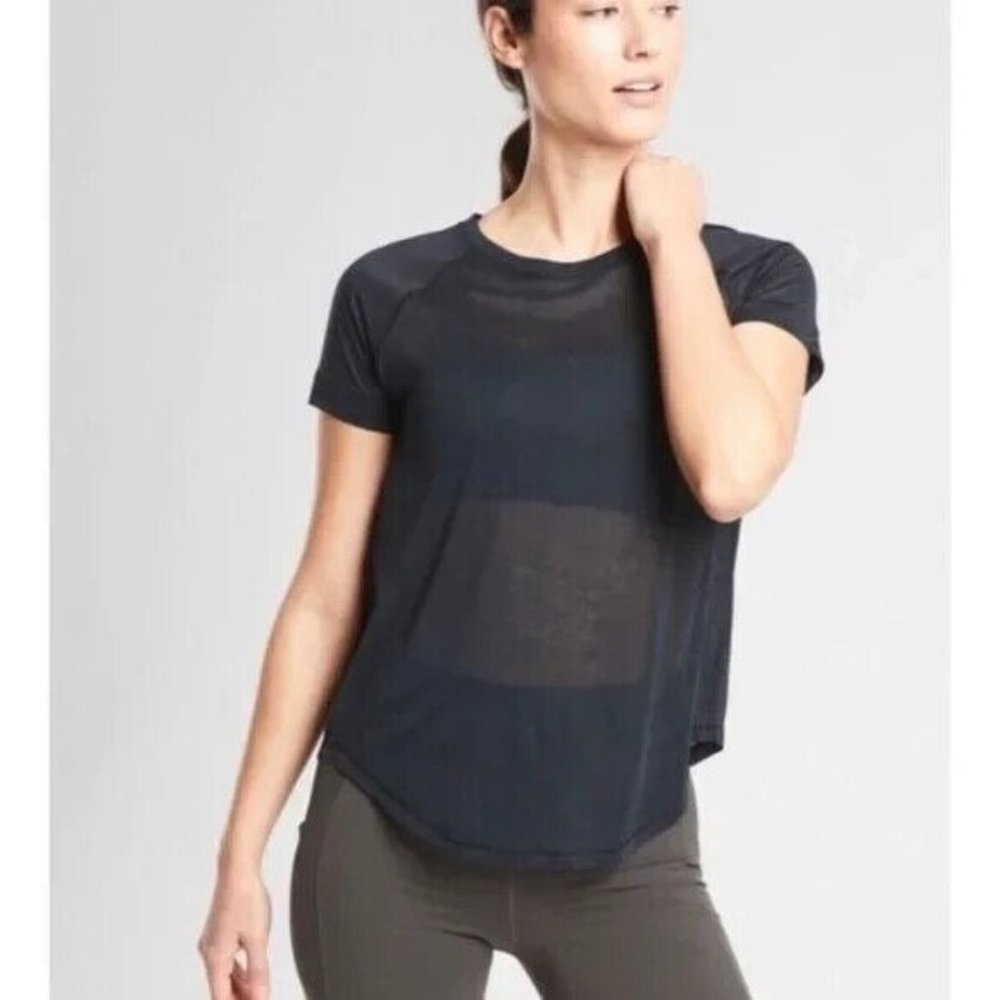 Athleta Black Short Sleeve Top